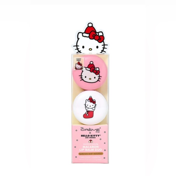 New Hello Kitty Macaron Lip Balm Duo Creme Shop Mixed Berry Icing on the Cake - Picture 13 of 16